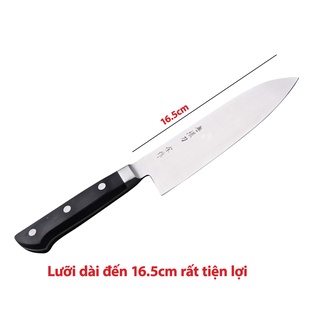 Dao bếp Nhật Bản cỡ trung cao cấp Super Chef lưỡi 16.5cm công nghệ Nhật Bản Dao-D