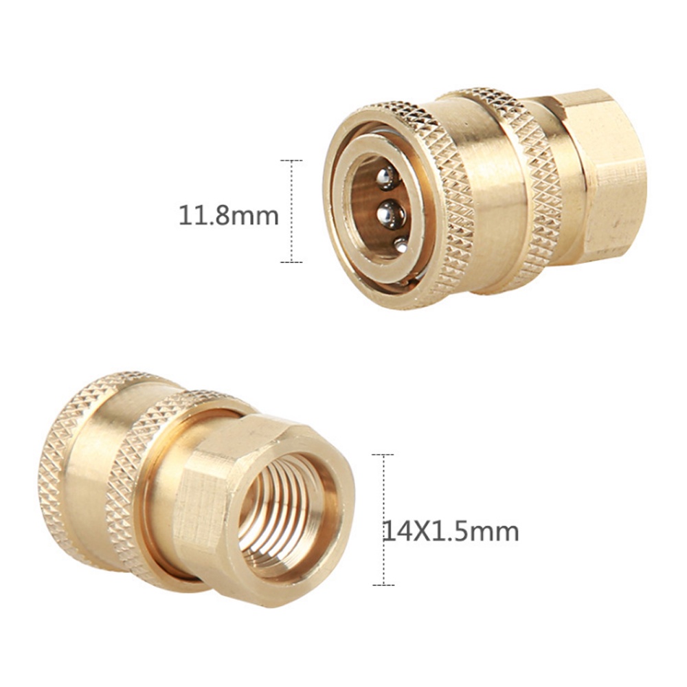 Đầu Nối Ống Nước Áp Suất Cao 1/4" M14*1.5 Bằng Đồng