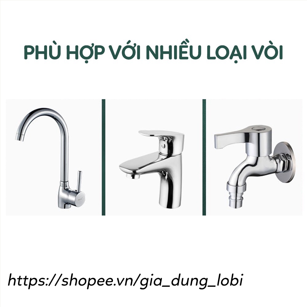 Đầu nối vòi nước phi 24/22mm Đầu vòi rửa bát xoay 720 độ thông minh gắn chậu lavabo bồn rửa mặt bồn rửa bát