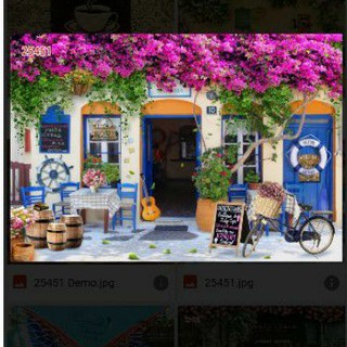 Tranh dán tường 3D trang trí quán cafe,trà sữa keo sẵn (nhận in theo kích thước)