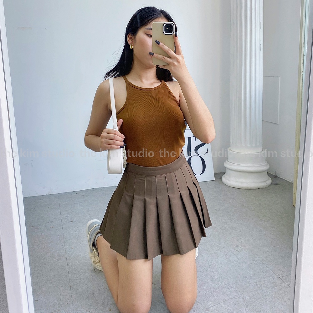 Áo ba lỗ trơn croptop thun tăm The Kim, áo croptop 3 lỗ sát nách cho nữ A137