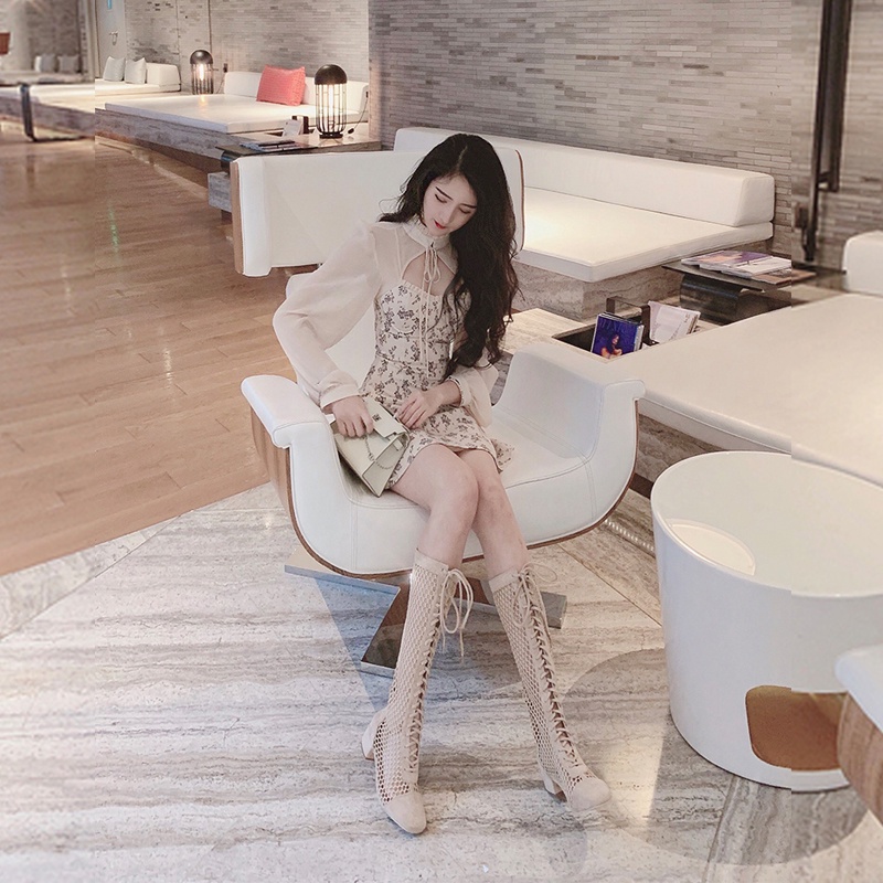 Đầm hoa nhí dáng ôm tay dài mini Emilyshop