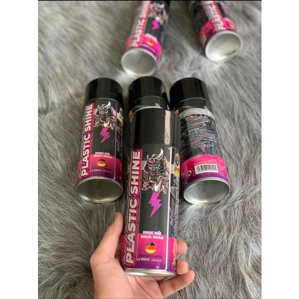 Chai phục hồi nhựa nhám đen SPRAYKING Plastic Shine phục hồi, bảo vệ nhựa nhám, cao su vỏ xe