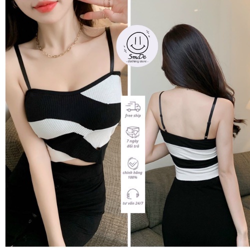 [XẢ HÀNG] Áo Dây Bra Phăng 2 Màu Hàng Quảng Châu | Smide Clothing