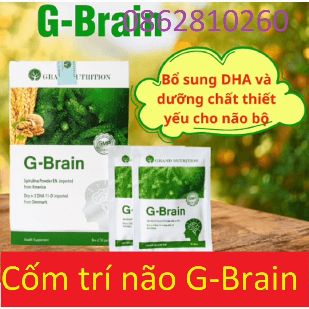 G-Brain Hỗ trợ phát triển Trí Não, tăng cường hệ Miễn Dịch cho Trẻ hộp 30 gói ( gbrain )