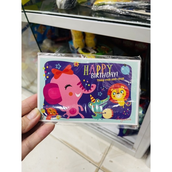 Thiệp mời sinh nhật tập 7 tờ