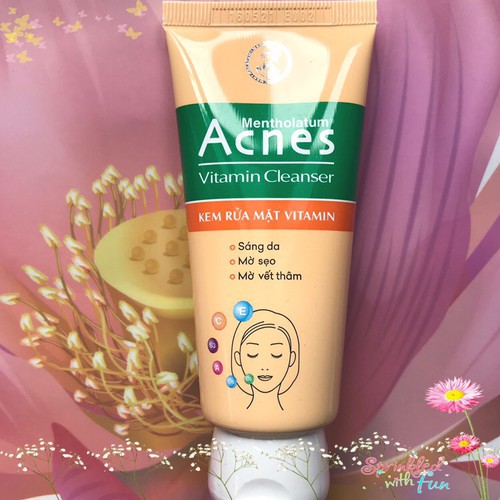 Nhà thuốc Pharnamhai, Kem rửa mặt Acnes Vitamin Cleanser (50g)