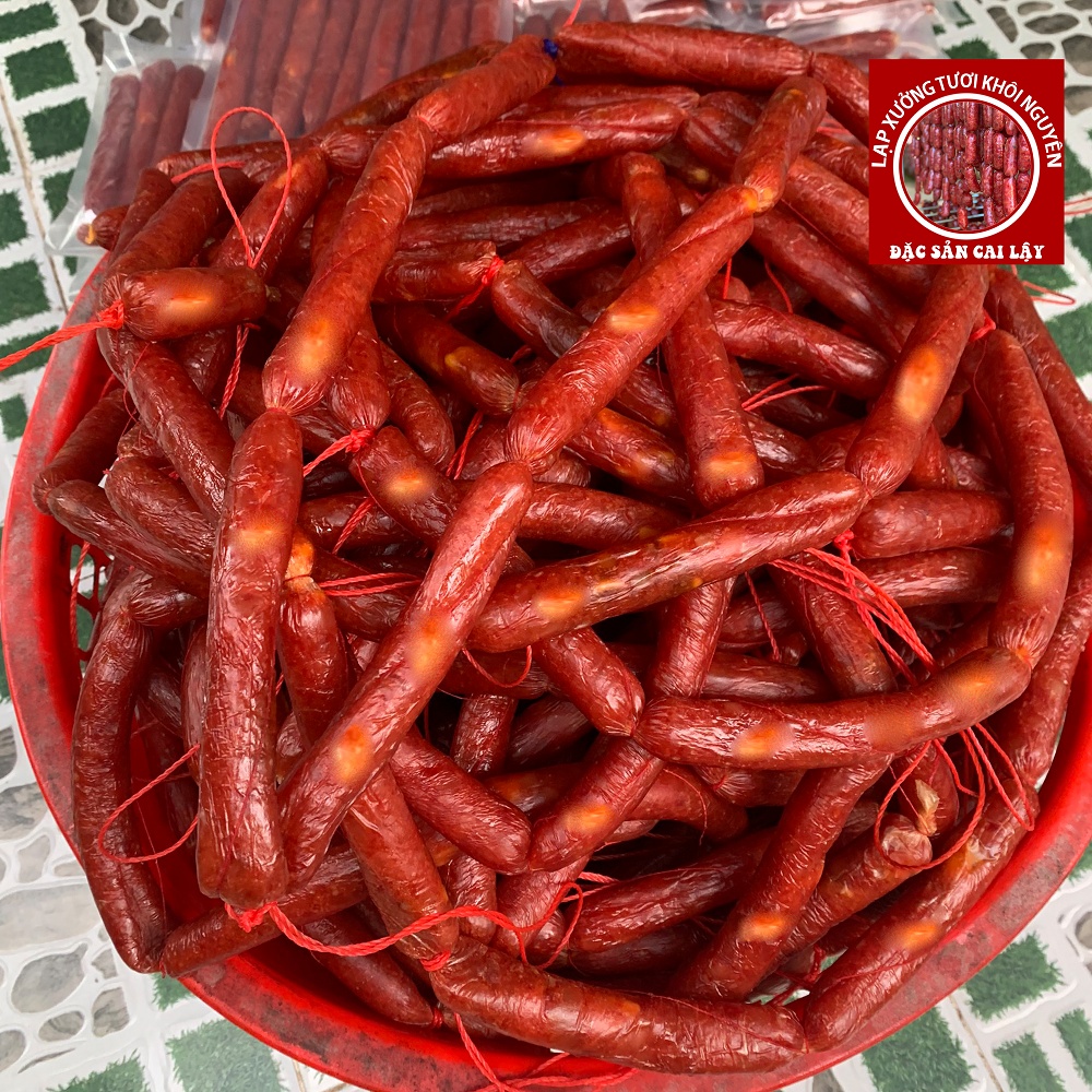 Lạp xưởng, lạp xưởng mai quế lộ, tôm sấy khô trứng muối 500gr