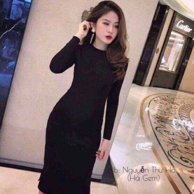 Váy body dài tay
