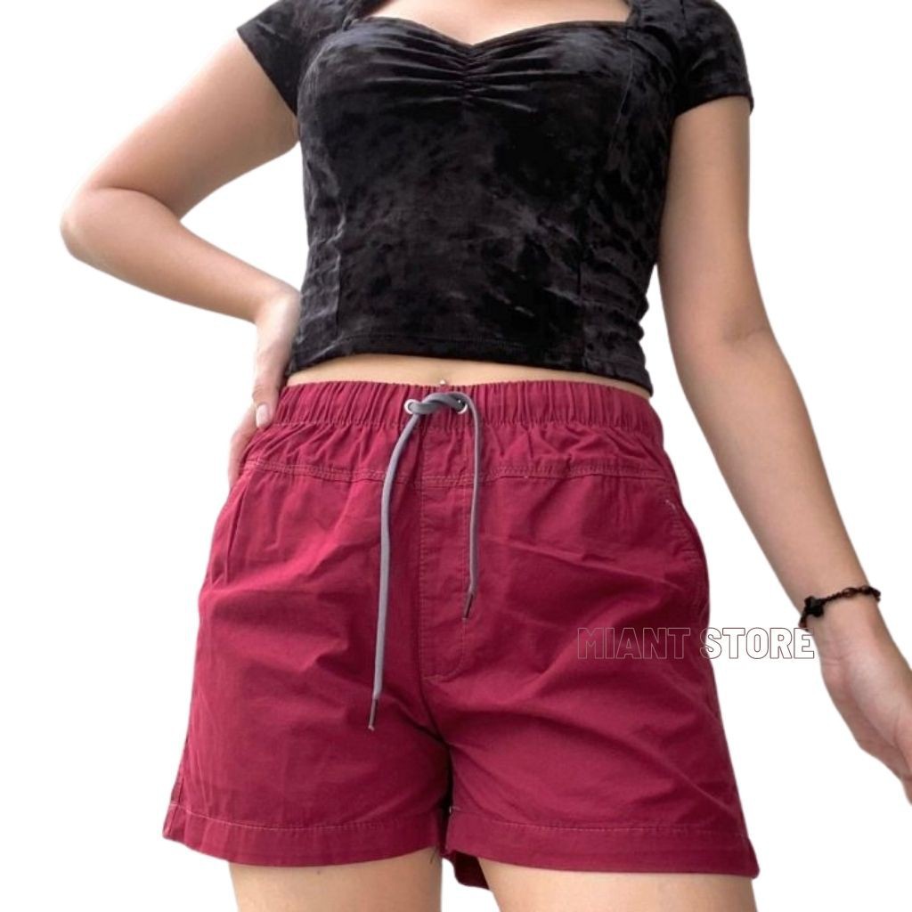 Quần Short Nữ Kaki QDN01❤️Hàng Siêu Thị❤️Quần Đùi Nữ Vải Kaki Cao Cấp, Mịn, Mát, Lưng Thun, Đơn Giản,Sang TrọngTrẻ Trung