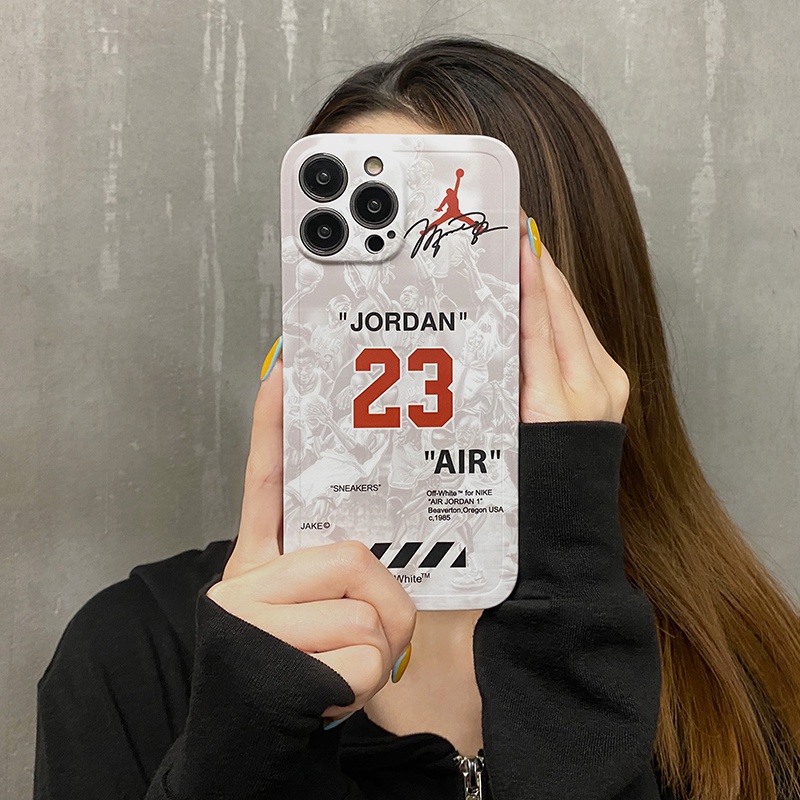 Ốp Điện Thoại Dẻo In Hình The Jordan 23 Bảo Vệ Ống Kính Cho iPhone 14 13 11 12 Pro Max Xs Max XR