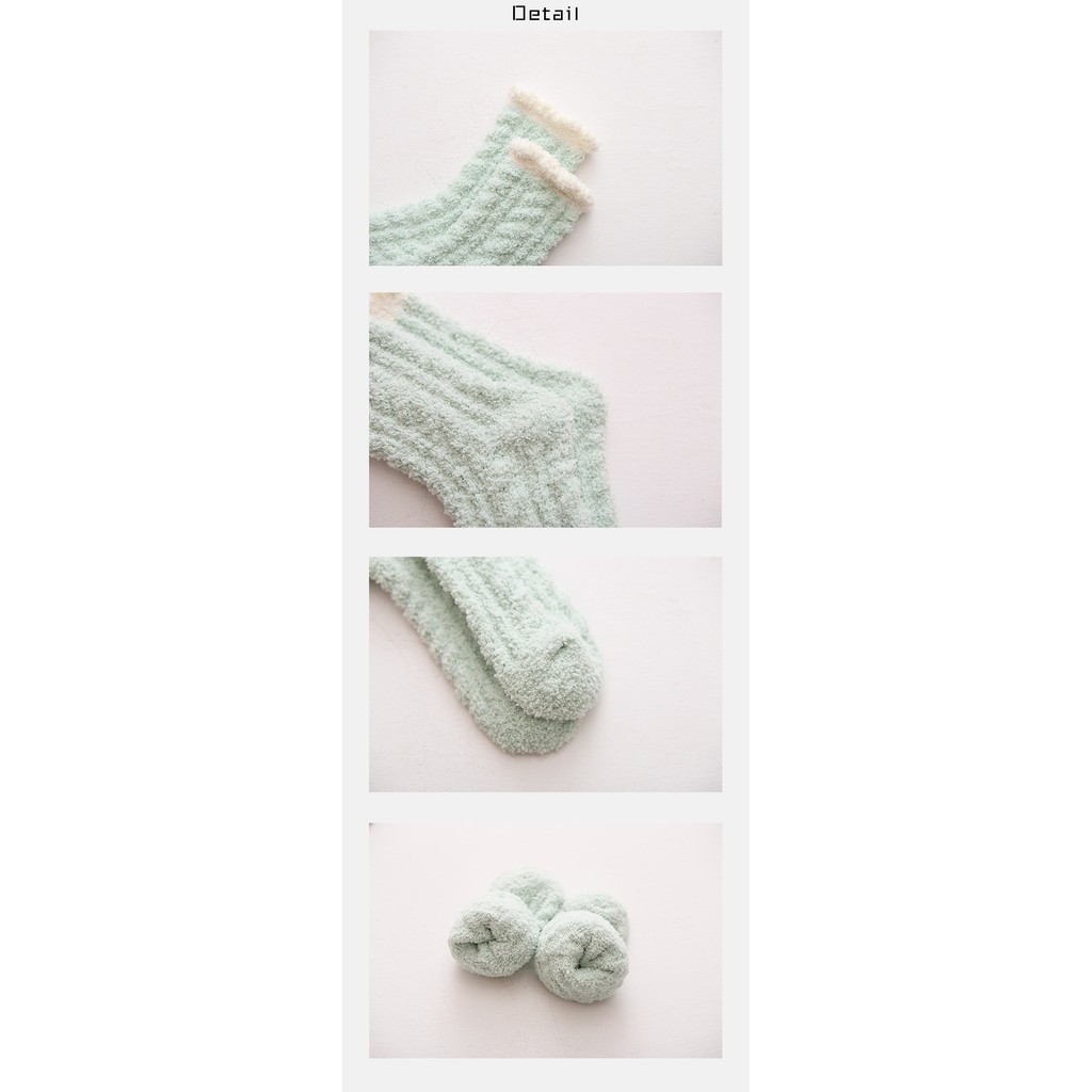 Vớ Len Lông cừu Nữ Cổ cao Giữ ấm Mùa Đông Tất Len Nữ Lông cừu Cao cổ Đi ngủ Cao cấp