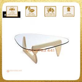 Bàn trà sofa nugochi kiểu dáng sang trọng, thiết kế hiện đại, chân gỗ sồi tự nhiên, mặt bàn kính trong suốt cực dày