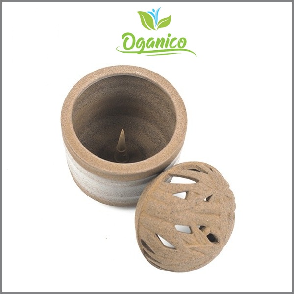 Lư đốt trầm hương bằng gốm Bát Tràng cao cấp, sang trọng, giữ hương trầm thơm lâu lan tỏa rộng