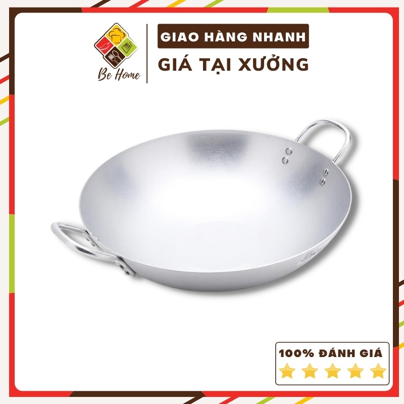 Chảo Nhôm Công Nghiệp Chuyên Dụng- 40 - 50 - 60cm  - Dày Dặn BEHOME