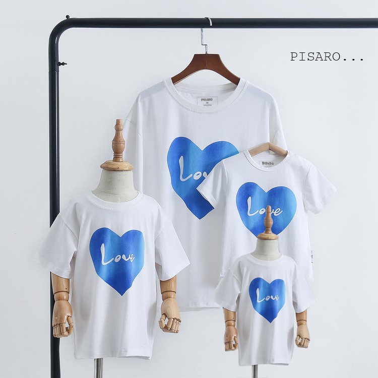 Áo thun cotton gia đình Family Pisaro vải dày dặn thấm hút mồ hôi FML202209T