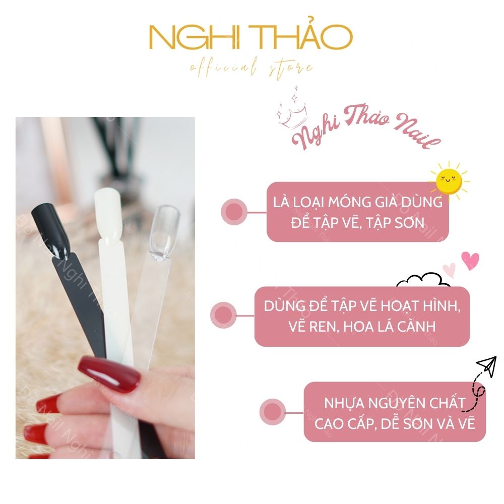 Móng que tập sơn NGHI THẢO phụ kiện nail