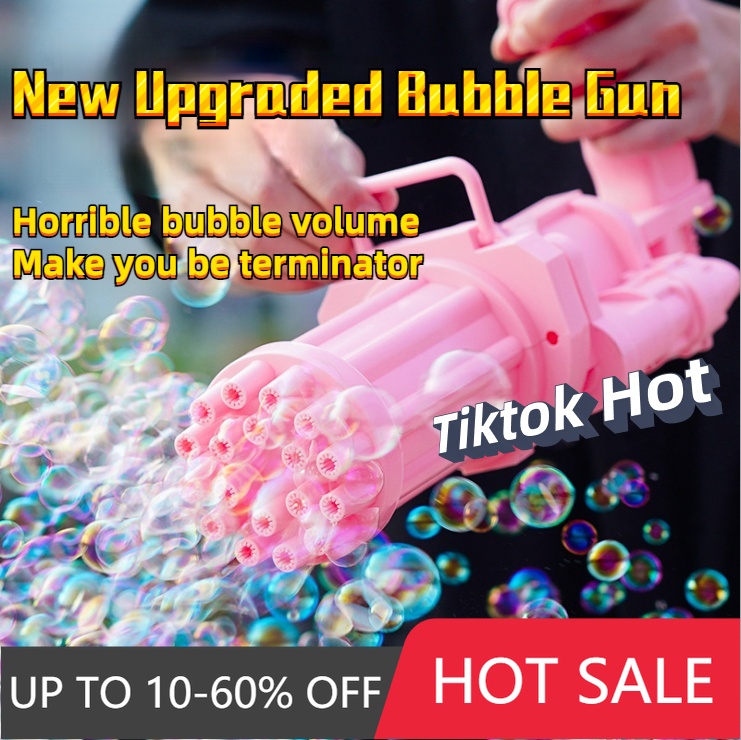 Súng bắn bong bóng xà phòng tự động 18 lỗ 2021 Tiktok vui nhộn làm quà tặng cho bé