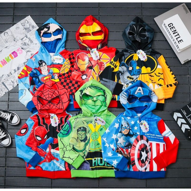 Áo khoác người nhện Spiderman cho bé 12kg đến 45kg