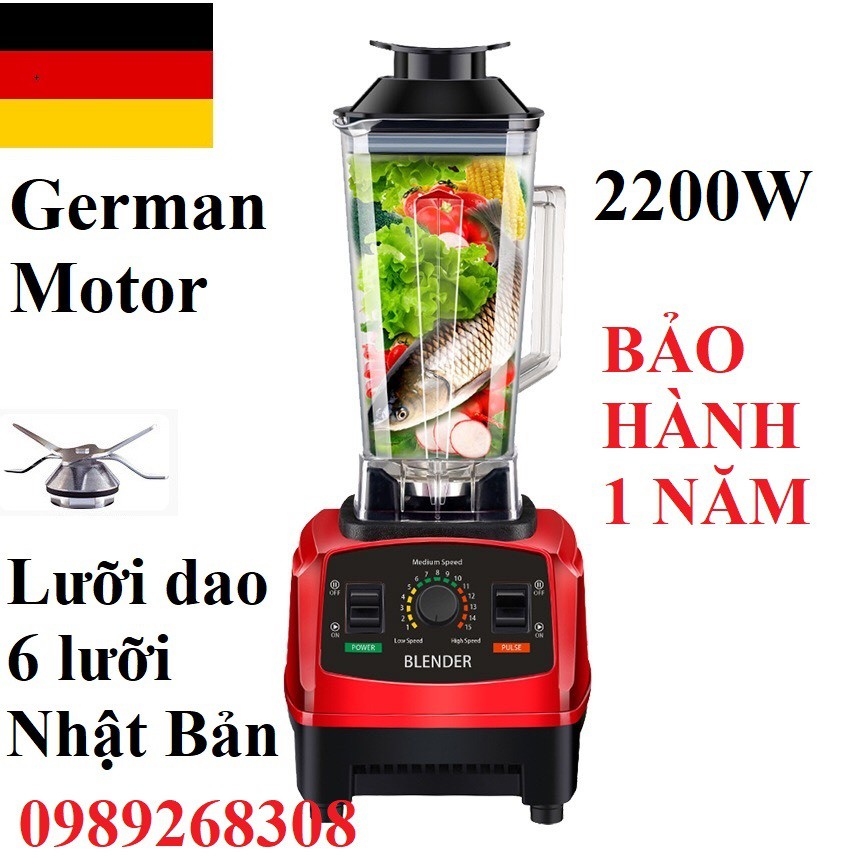 Máy xay sinh tố công nghiệp 2L Blender- Xay đá bi làm sinh tố đá xay- xay đa năng