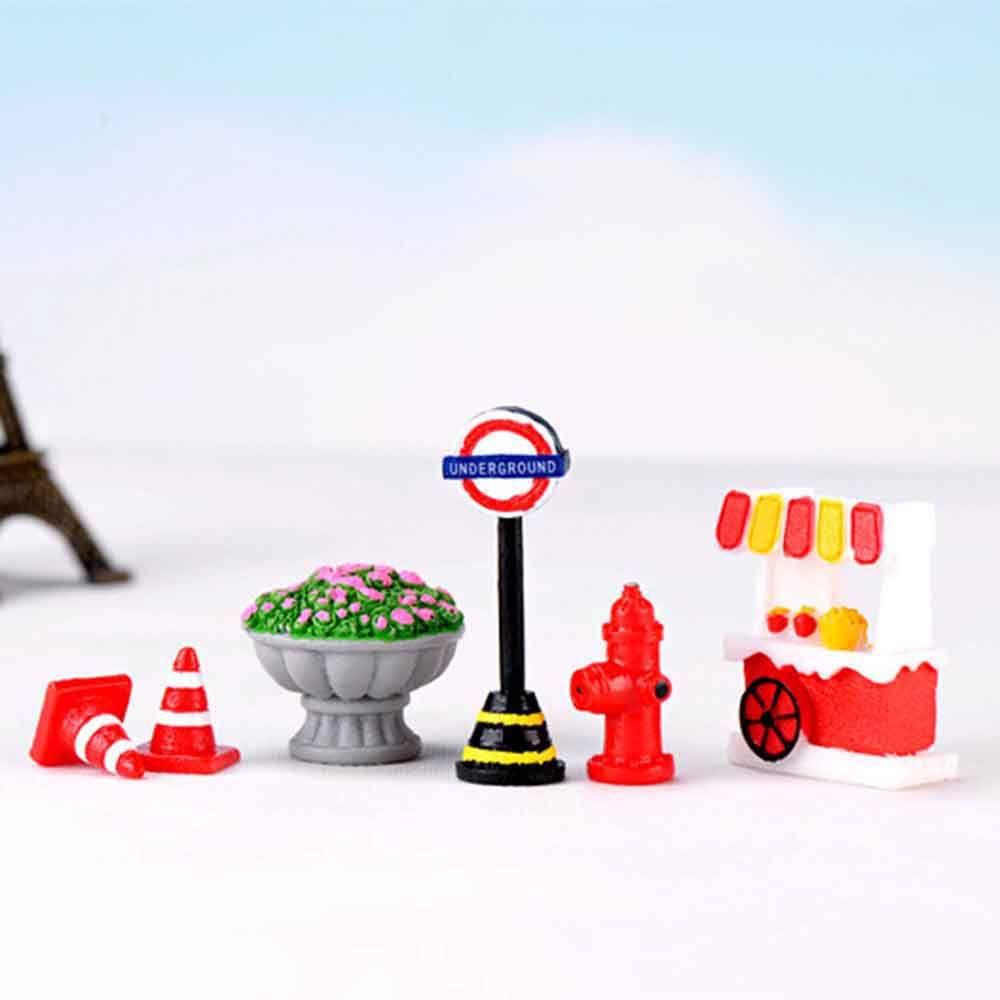 YNATURAL 1 Mô Hình Phong Cảnh Đường Phố Có Đèn Trang Trí Sân Vườn