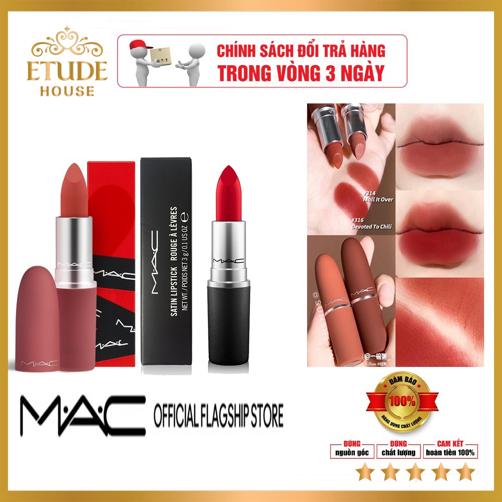 Son MAC Powder Kiss Lipstick 3g môi lì Phiên bản giới hạn hot 2021