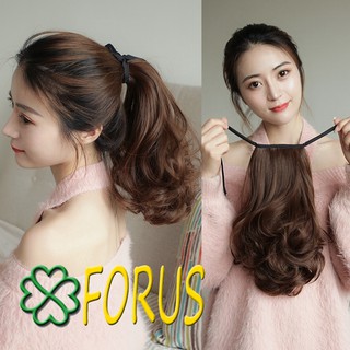 Tóc giả nữ cột xoăn ngắn, cột tóc giả nữ xoăn ngắn 28cm C016 Sỉ 40k