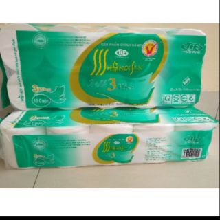Giấy vệ sinh hà nội 10 cuộn 3 lớp không lõi