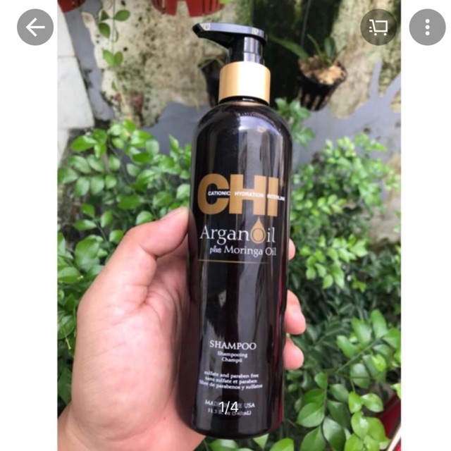 Dầu gội CHI Argan plus Moringa Oil Shampoo 340ml