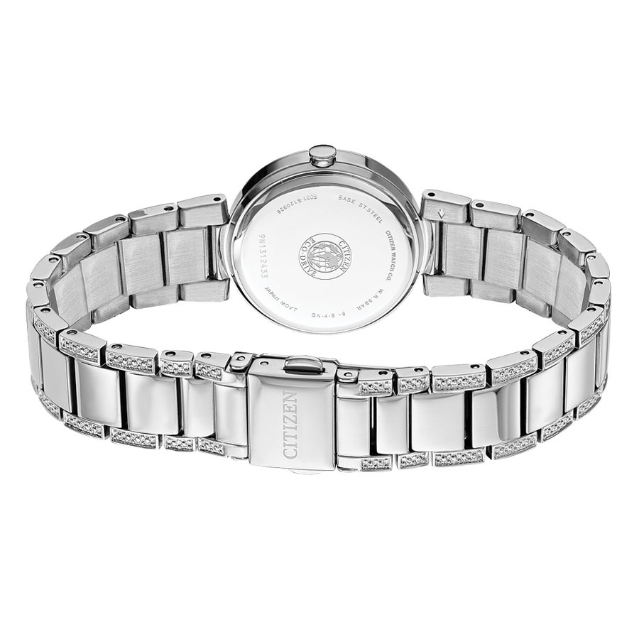 Đồng Hồ Nữ Citizen Đính Đá Swarovski Dây Thép Không Gỉ EM0840-59N - Mặt Xà Cừ