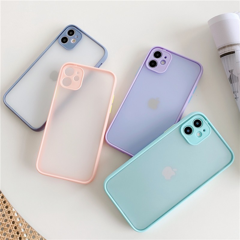 Ốp Lưng Điện Thoại Kiểu Dáng Thời Trang Dành Cho OPPO Reno3 4G A52 A72 A92 A9 A5 2020 A11 2019 A8 PC+TPU Clear Ultra-thin Hard Matte Phone Case Cover