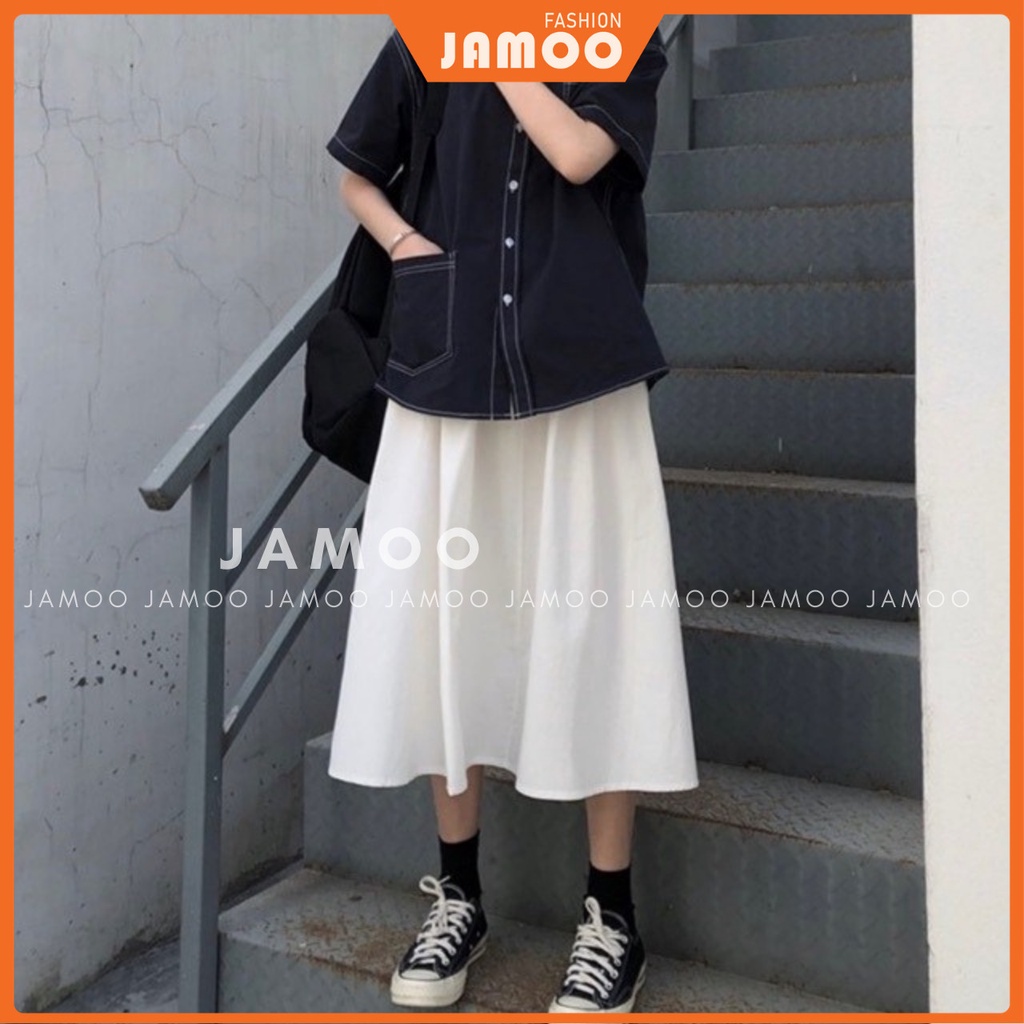 CHÂN VÁY NỮ, CHÂN VÁY ĐŨI HÀN TÚI XẺ JAMOO
