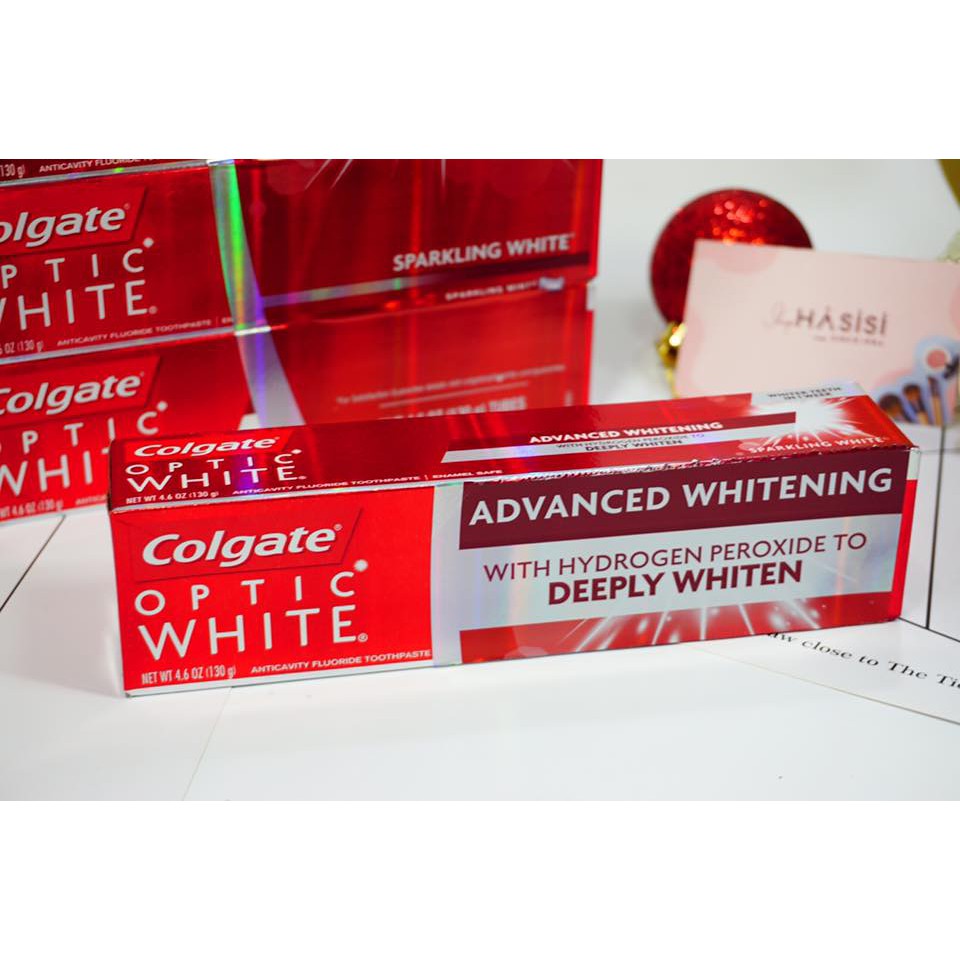 KEM ĐÁNH RĂNG COLGATE OPTIC WHITE 130G NHẬP KHẨU MỸ CHÍNH HÃNG - 4715