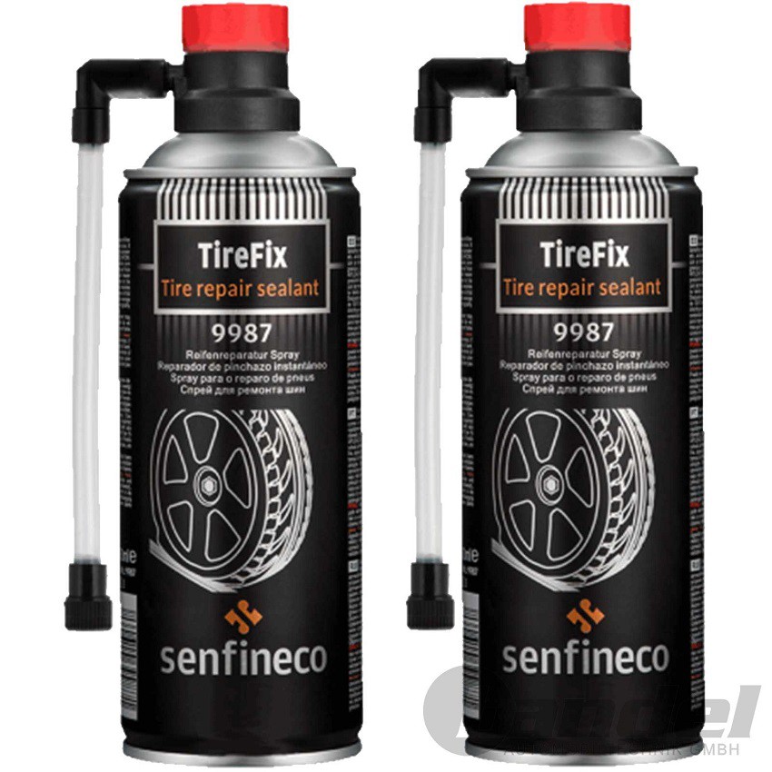 {TỰ BƠM } Keo Vá Lốp Senfineco Tire Fix Tire Repair Sealant 450ML 9987 chữa các vết thủng lốp khẩn cấp không cần dụng cụ