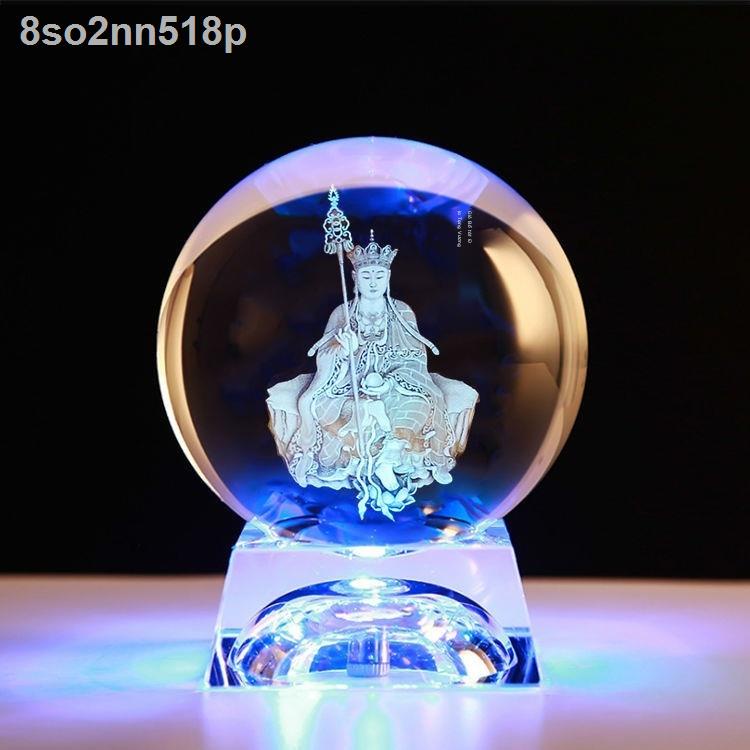 ✴ 8so2nn518pPhật giáo đồ trang trí quả cầu pha lê Bồ tát bốn vị Văn Thù Quan Âm Phổ Hiền
