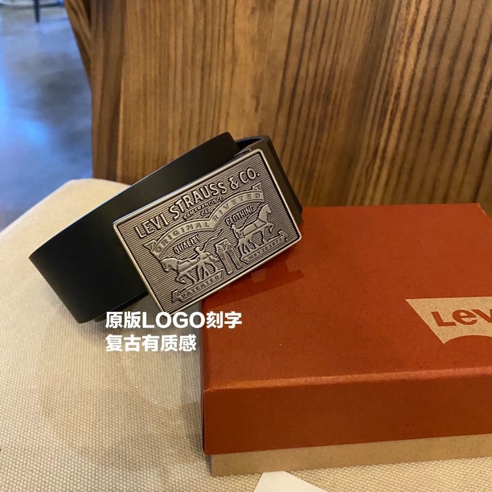 Thắt Lưng Levis! Hàng Có Sẵn! Thắt Lưng Da Bò Thật Unisex