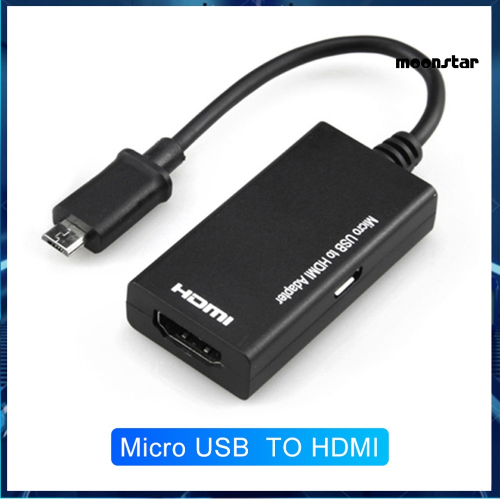 MNmoonstar 5Pin Micro USB Male to HDMI-compatible Female 1080P HD TV Adapter Converter for Android