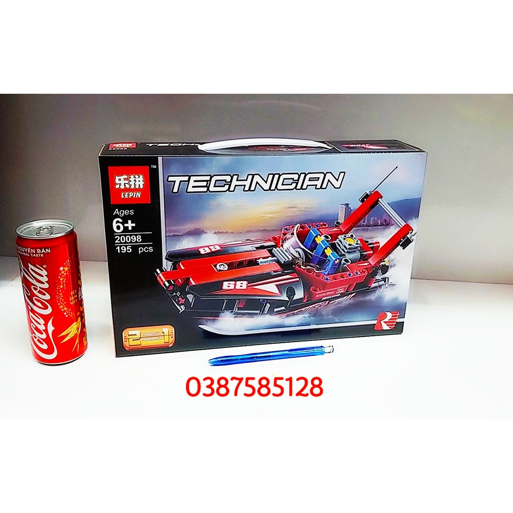 BỘ LẮP RÁP LEPIN 20098 - MÔ HÌNH LẮP RÁP 2 TRONG 1 SIÊU CANO CHO BÉ.