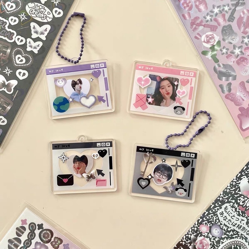 Sticker i love vr1_ hình dán trang trí top,card