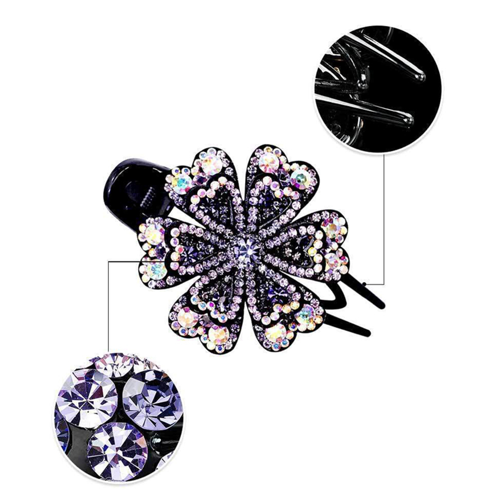 FLEXIBLE Kẹp Tóc Đính Đá Tạo Hình Hoa Thời Trang Cho Nữ