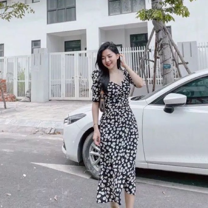 Đầm maxi Hàn Quốc mini Nhập Khẩu Từ Hàn Quốc Cổ Điển Nhập Khẩu Từ Hàn Quốc