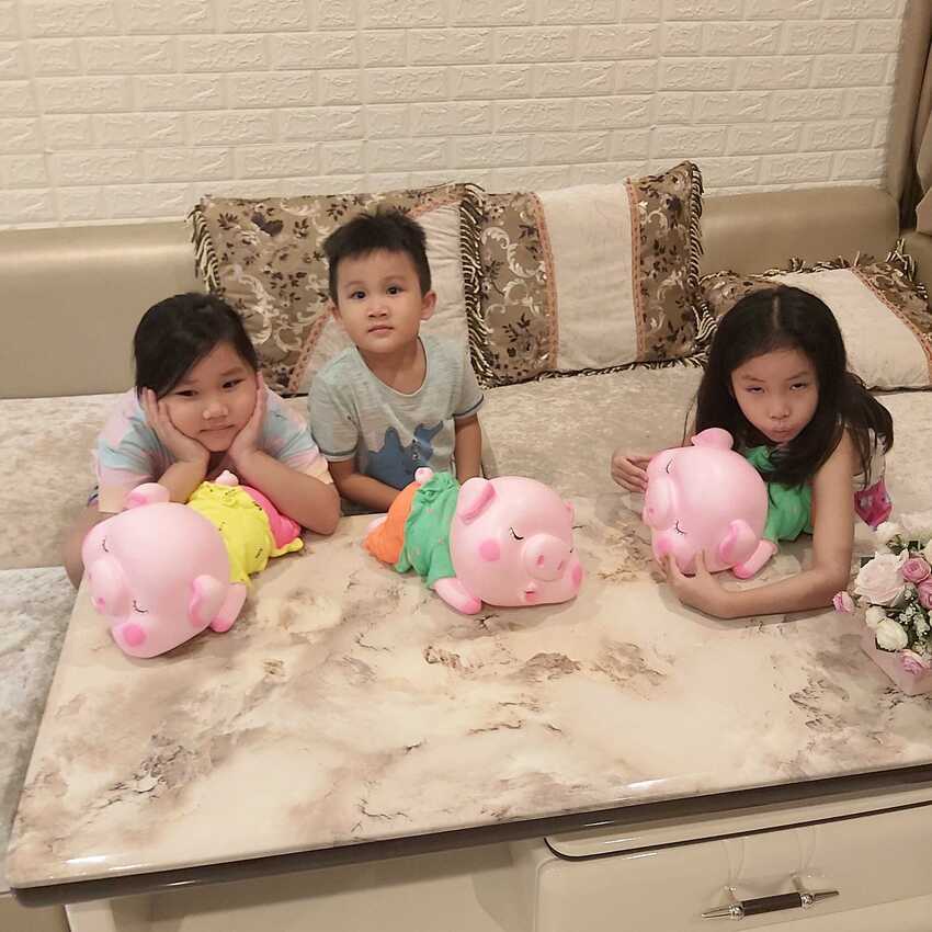 Lợn đất tiết kiệm tiền cỡ Lớn mẫu NẰM NGỦ SẤP cực ĐÁNG YÊU - Ống heo tiết kiệm tiền làm quà tặng được trẻ em yêu thích