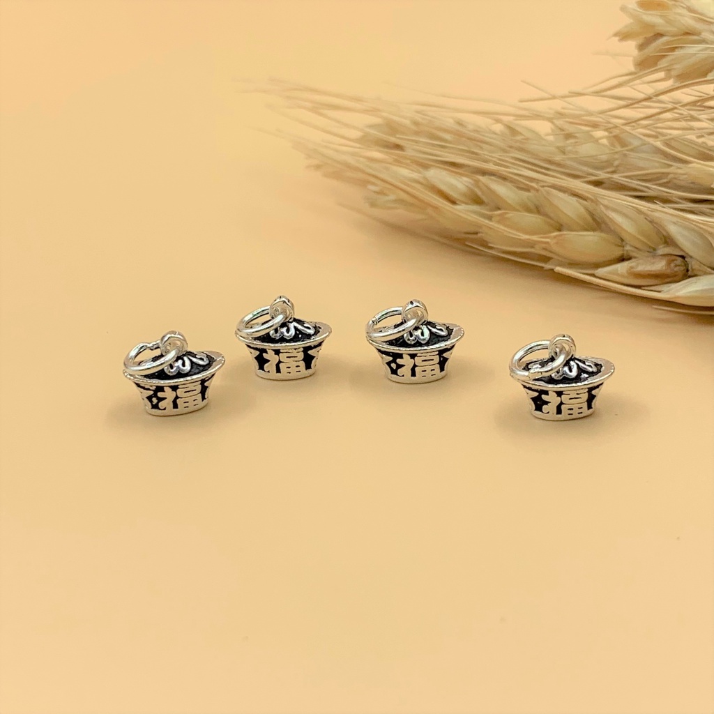 Charm móc treo đĩnh bạc loại lớn bạc thái - Charm Bạc 925 - Mã CA615