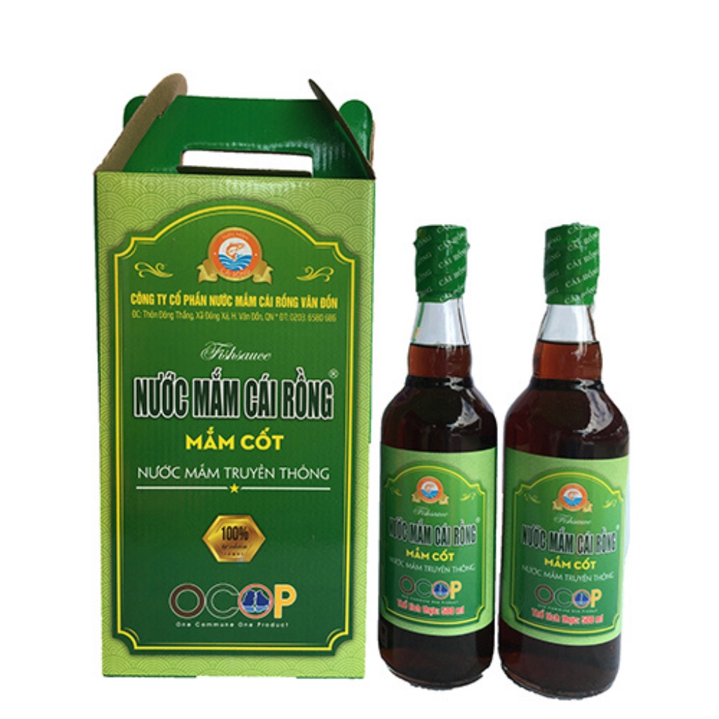 Nước mắm cốt Cái Rồng, đặc sản Quảng Ninh, chai 500ml