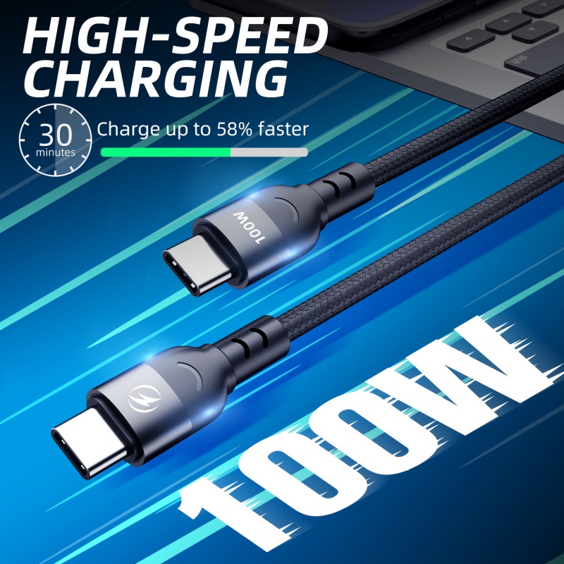 Dây cáp sạc nhanh type C HdoorLink PD 100W 480Mbps tiện dụng cho Samsung Xiaomi Huawei