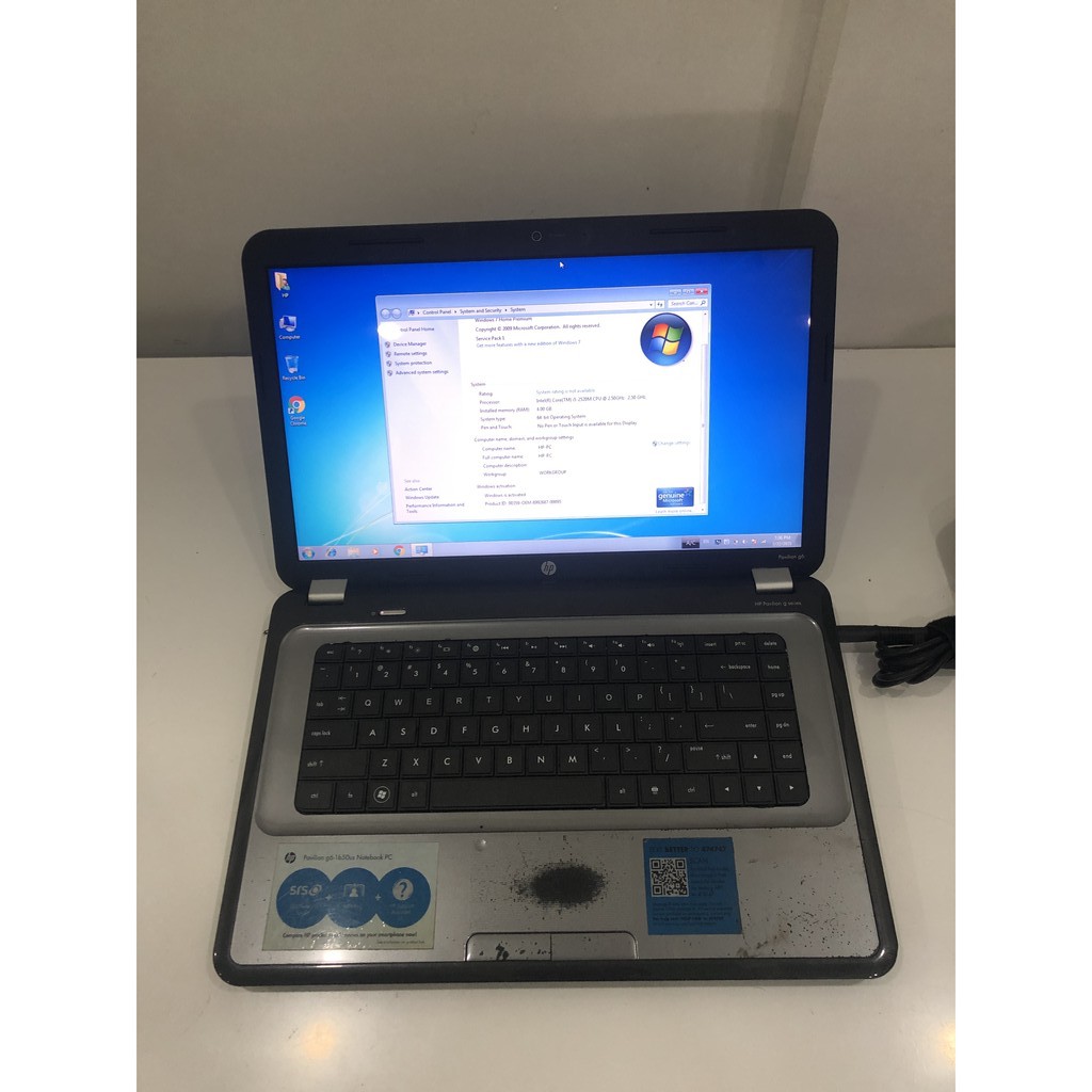 Laptop cũ HP G6,i5-2520M,4GB ram,500GB HDD