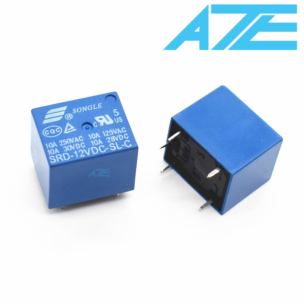 RELAY 12V 10A 5P SRD SONGLE - (6F6 - 2)