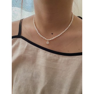 Dây chuyền hạt mặt đá lấp lánh