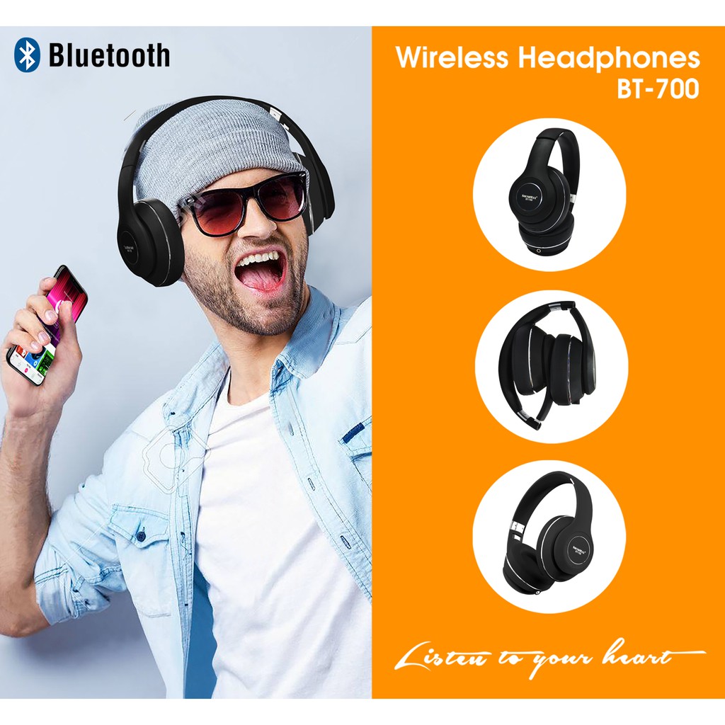 Tai Nghe Bluetooth Chụp Tai Soundmax BT-700 - Hàng Chính Hãng