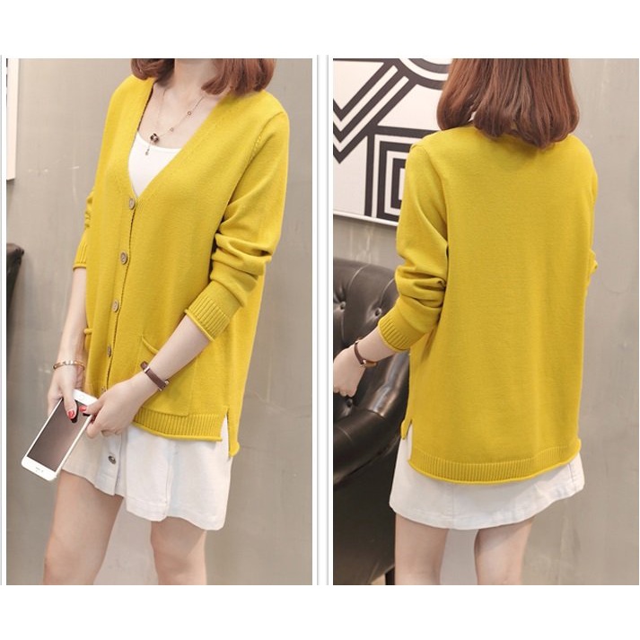 Áo khoác len, áo cardigan len nữ mẫu mới thu đông AK15